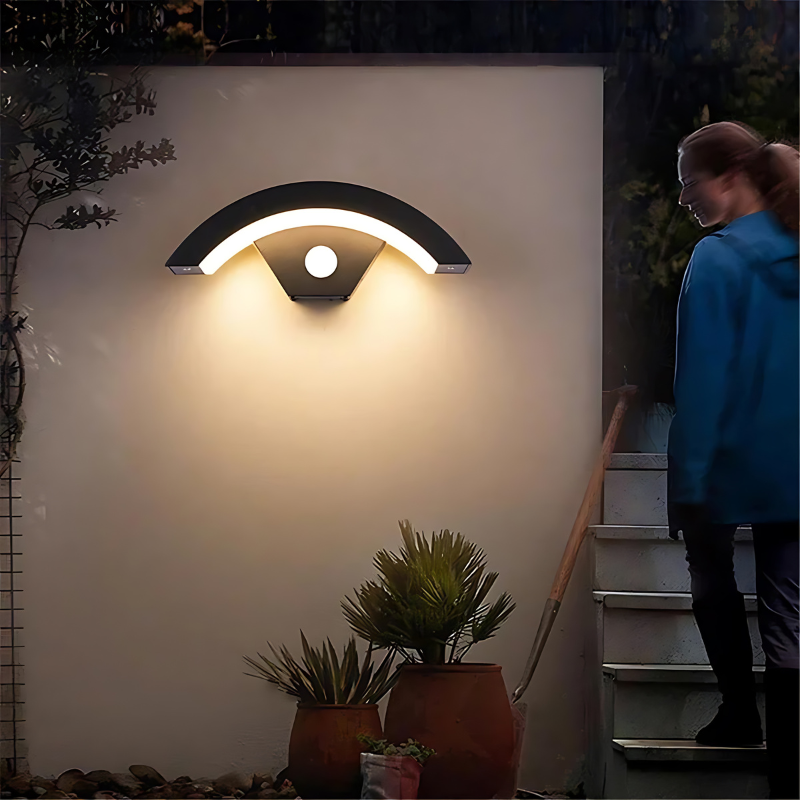 LumaGuard Motion Wall Light – Modern Waterproof LED