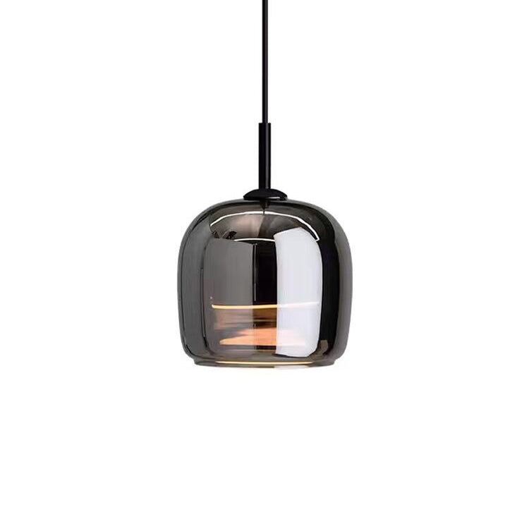 NoirNord Pendant – Modern Black Glass LED Light