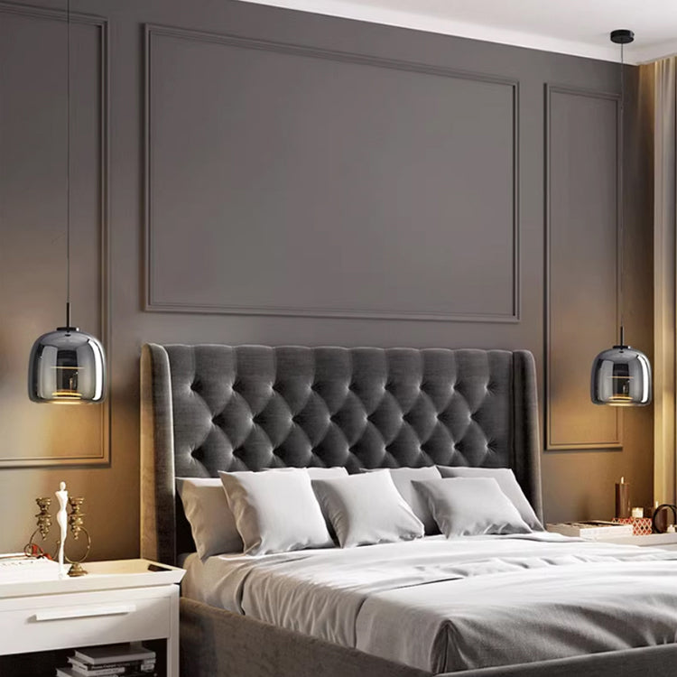 NoirNord Pendant – Modern Black Glass LED Light