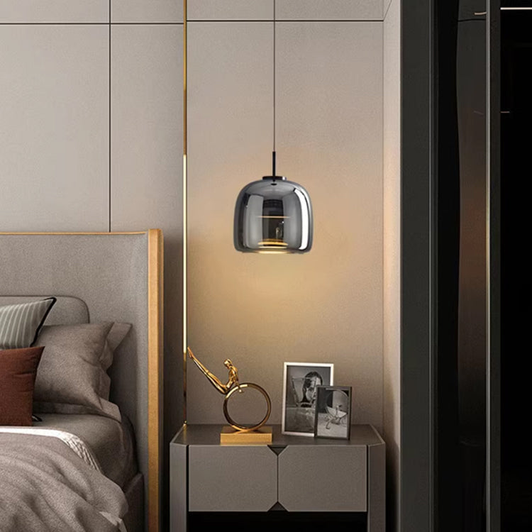 NoirNord Pendant – Modern Black Glass LED Light