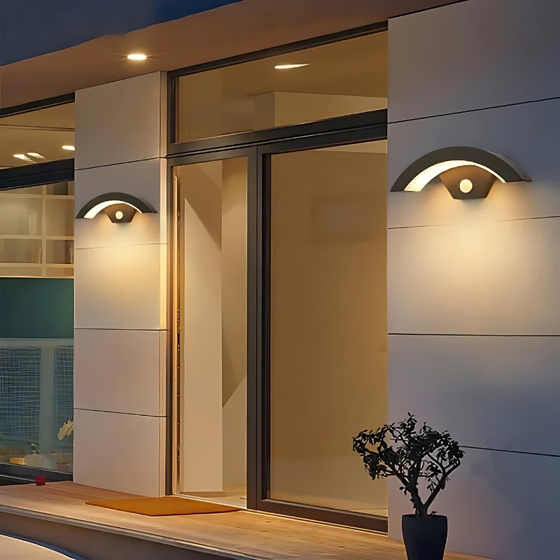 LumaGuard Motion Wall Light – Modern Waterproof LED