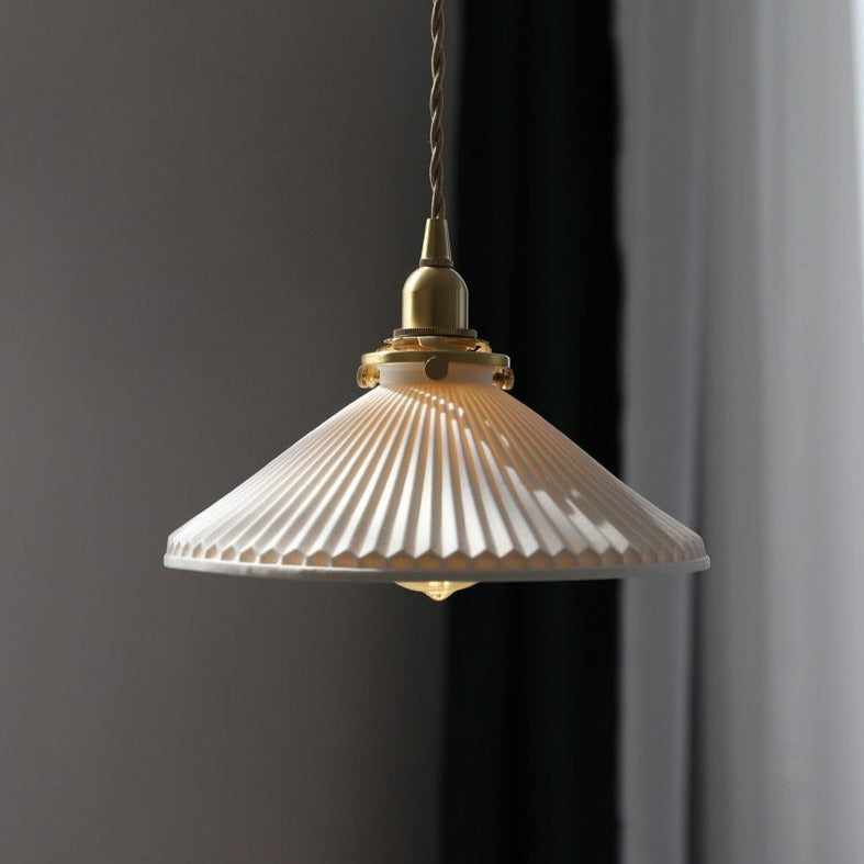 Nordic Glow White Ceramic Pendant
