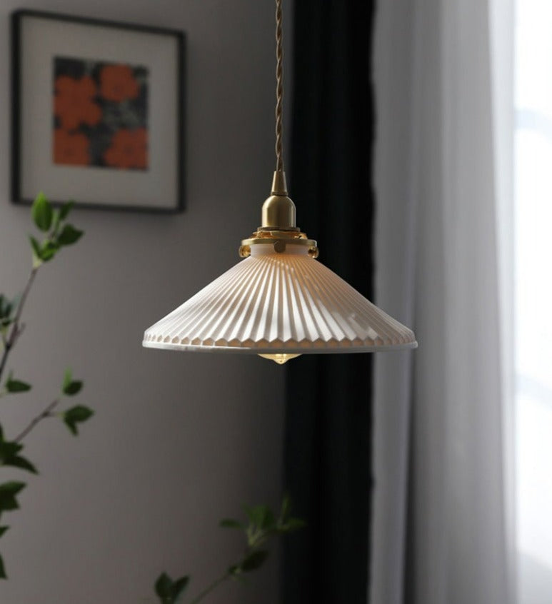 Nordic Glow White Ceramic Pendant