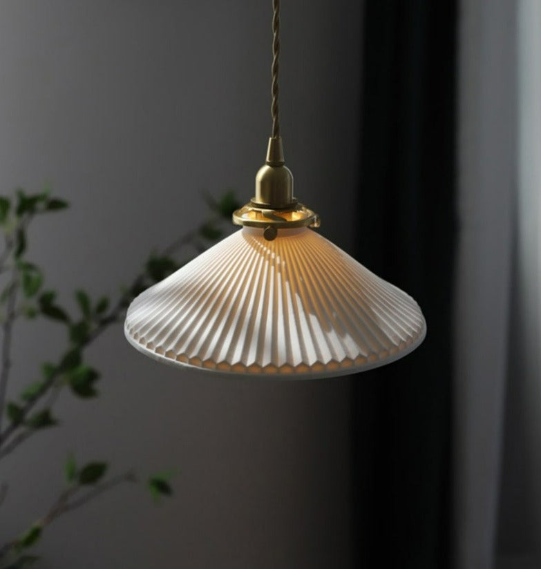 Nordic Glow White Ceramic Pendant