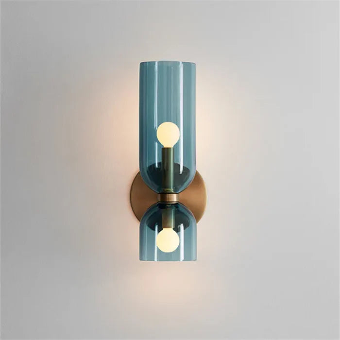 LuxeGlow Twin Glass Wall Sconce