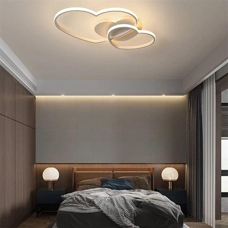 Designer LED Ceiling Light with 2 Lights - Modern Lighting for Living Room and Bedroom, Elegant Acrylic