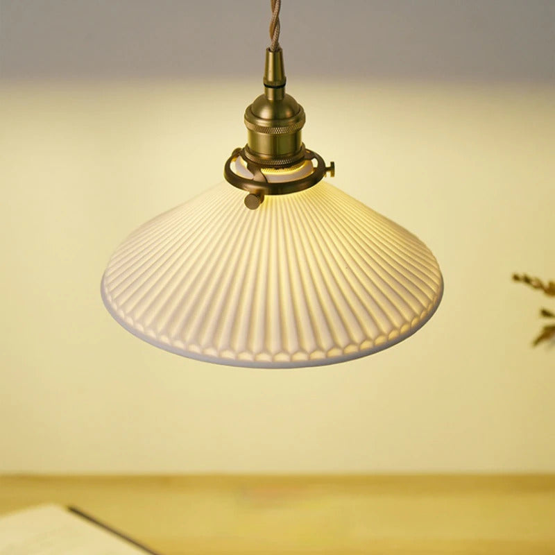 Nordic Glow White Ceramic Pendant