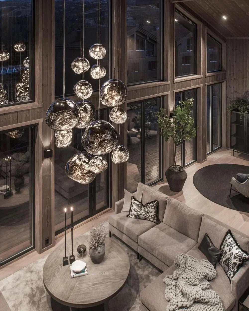 Colorful Warped Pendant Lights