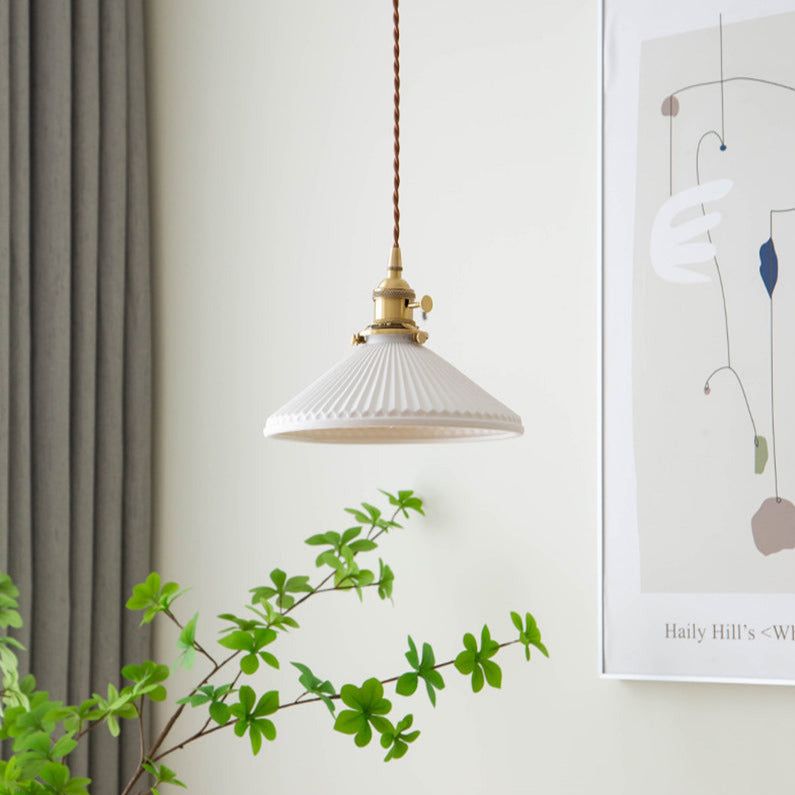 Nordic Glow White Ceramic Pendant
