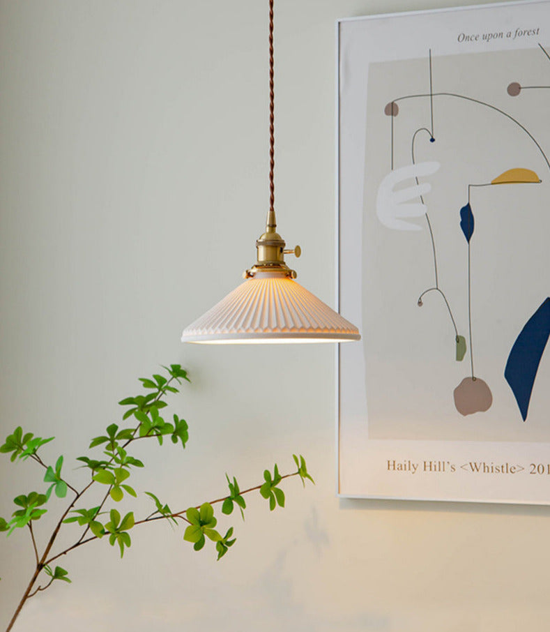 Nordic Glow White Ceramic Pendant