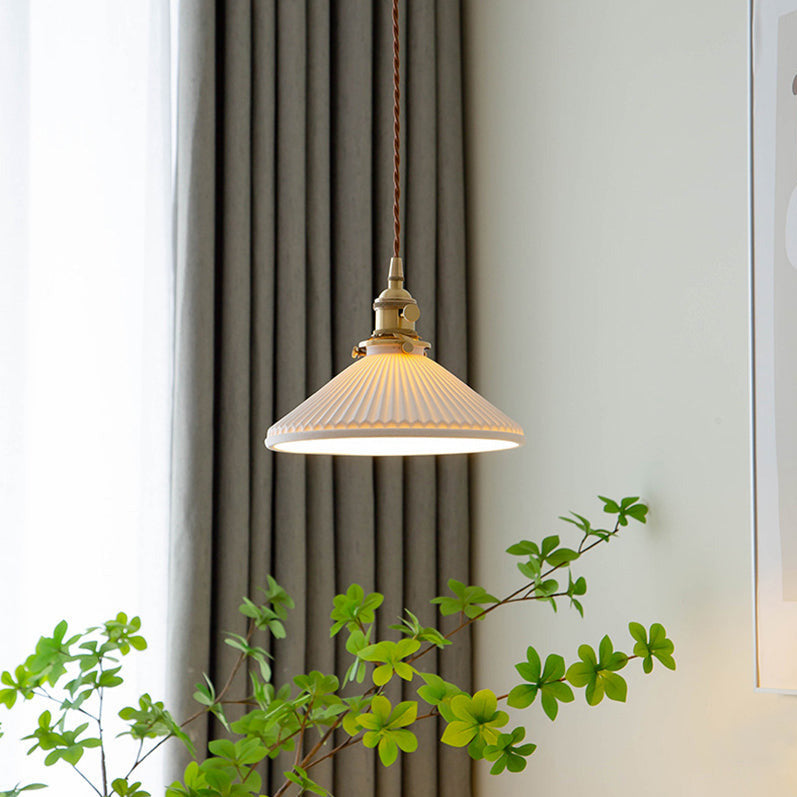Nordic Glow White Ceramic Pendant