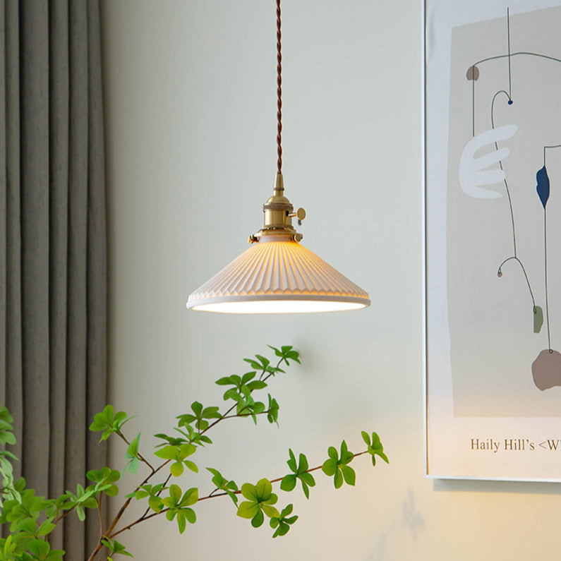 Nordic Glow White Ceramic Pendant