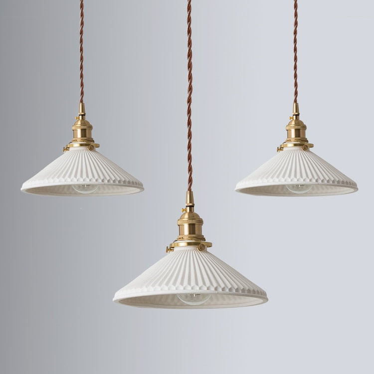 Nordic Glow White Ceramic Pendant