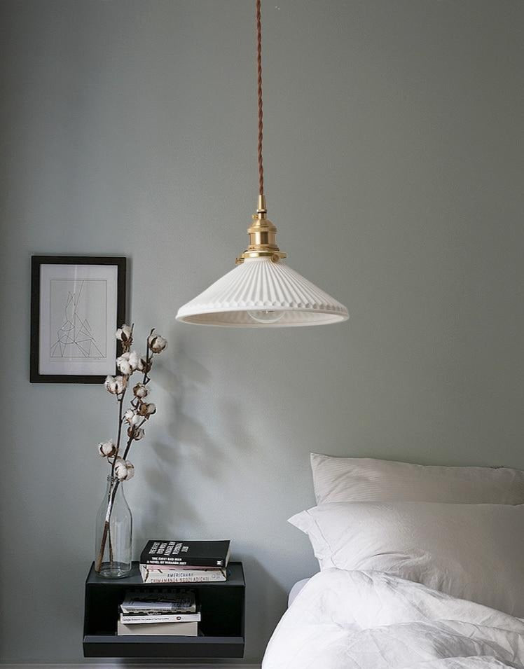 Nordic Glow White Ceramic Pendant