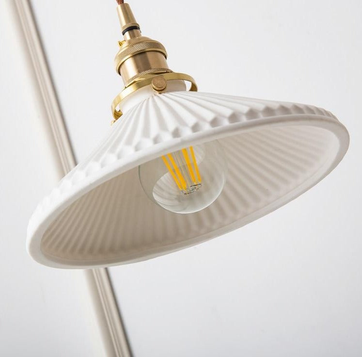 Nordic Glow White Ceramic Pendant