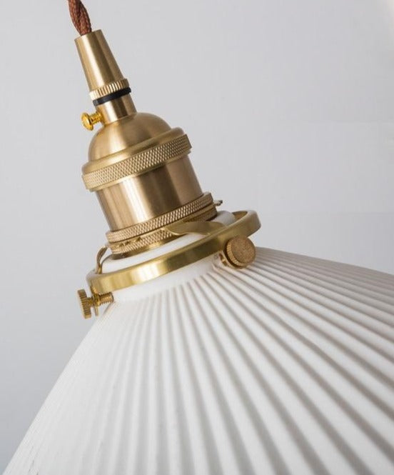 Nordic Glow White Ceramic Pendant