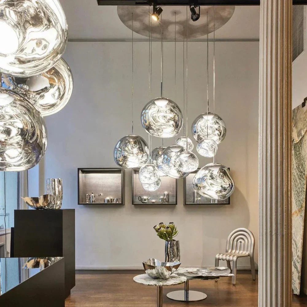 Colorful Warped Pendant Lights