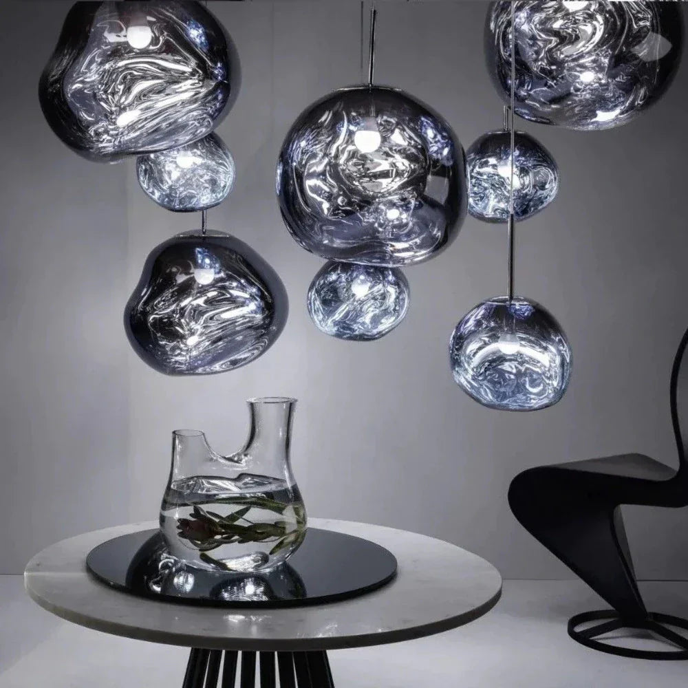 Colorful Warped Pendant Lights